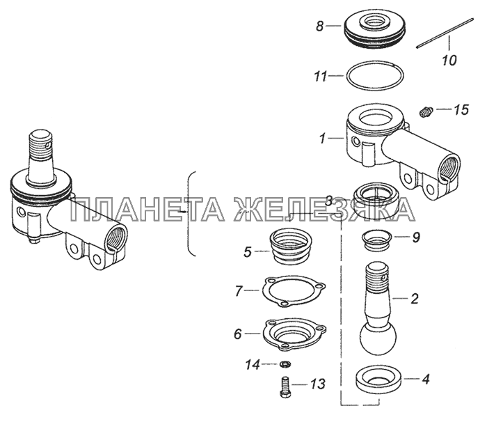 6520-3414055 Наконечник тяги КамАЗ-6520 (Euro-2, 3)